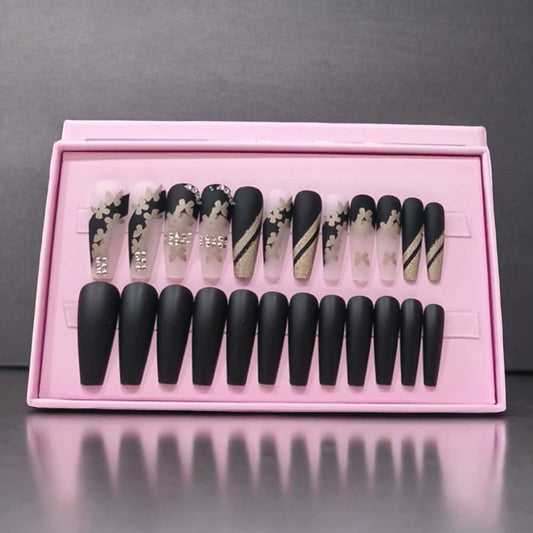 24 Pcs Black Matte Perfection – O.two.o Nail Polish For A Luxe Look | Best Nails For Women